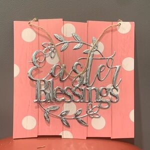 Pink Easter Blessings Wall Decor